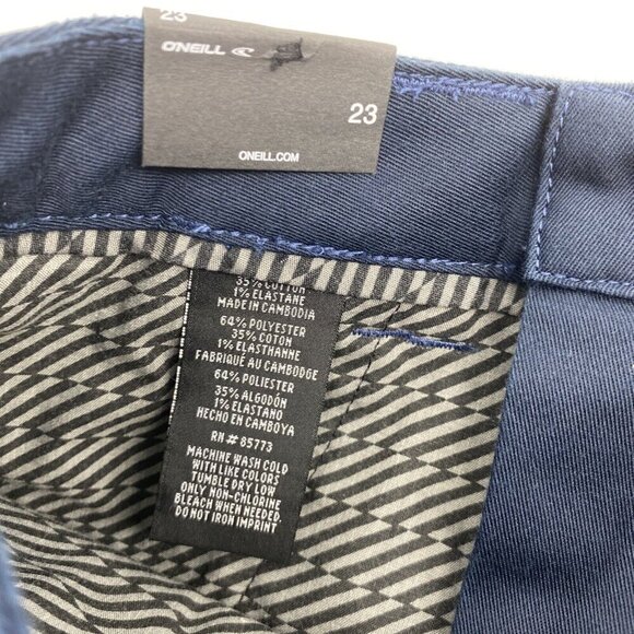 O'Neill Chino Shorts Boys 23 Waist Standard Fit Navy Blue - Picture 6 of 9